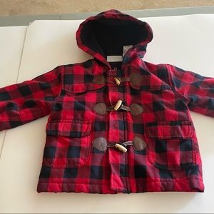 B T Kids Buffalo Plaid Toggle Lightweight Jacket